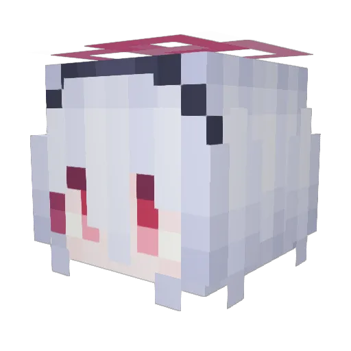 Wux__ Minecraft avatar head, 3D render