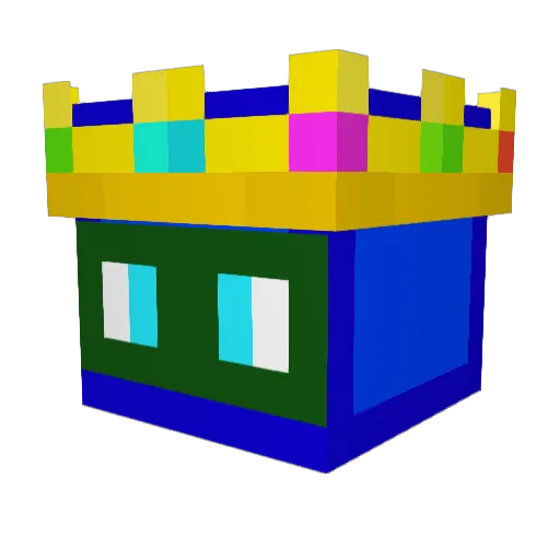 Wuxoit Minecraft avatar head, 3D render
