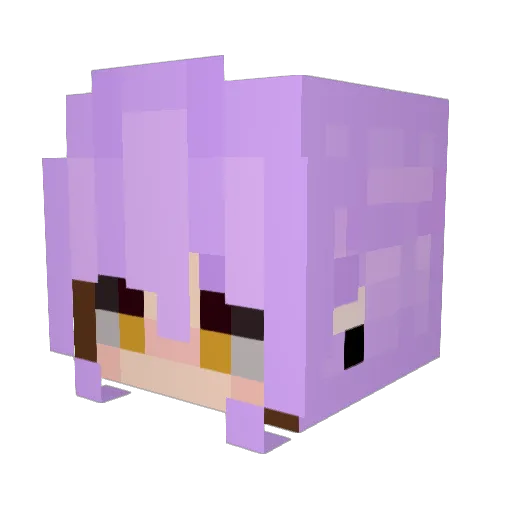 Wuyueting Minecraft avatar head, 3D render