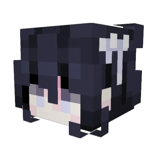 Wuyueying Minecraft avatar head, 3D render