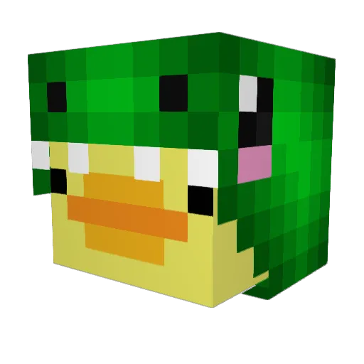 Wuzozo Minecraft avatar head, 3D render