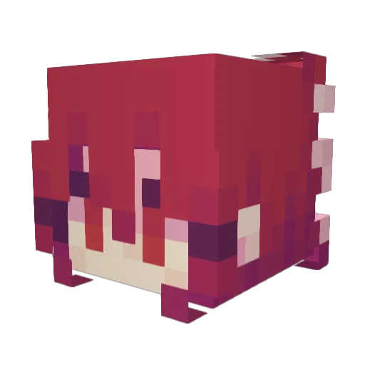 WuzzulWurb Minecraft avatar head, 3D render