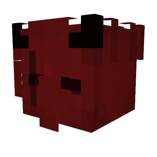 Wuzzyy Minecraft avatar head, 3D render