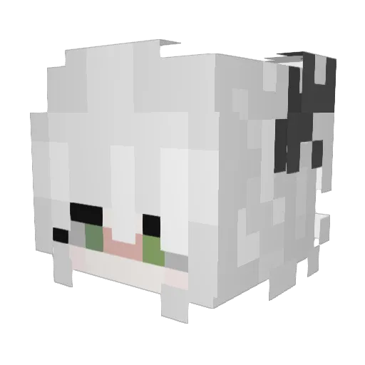 Wvellly Minecraft avatar head, 3D render