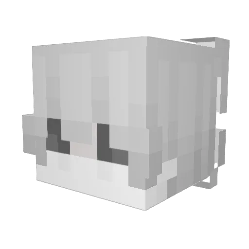 Wvlff_ Minecraft avatar head, 3D render
