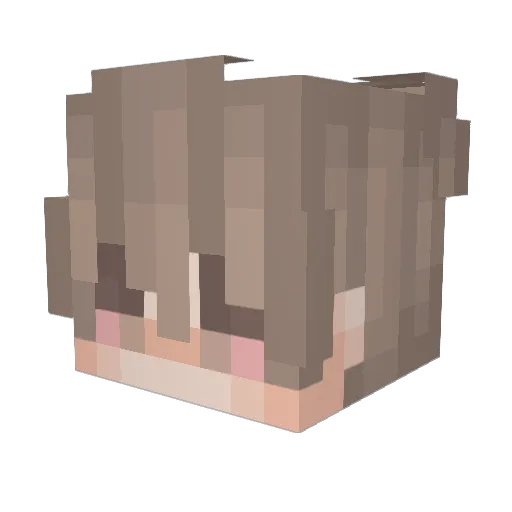 Wvly_ Minecraft avatar head, 3D render