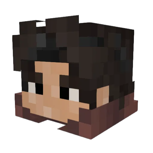 WwWillow Minecraft avatar head, 3D render
