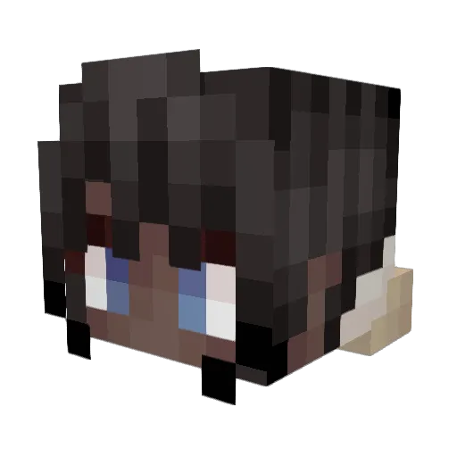 Wwooos Minecraft avatar head, 3D render