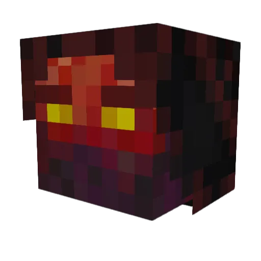 Wwry Minecraft avatar head, 3D render