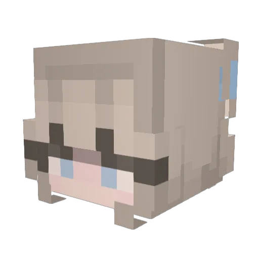 WxRose Minecraft avatar head, 3D render