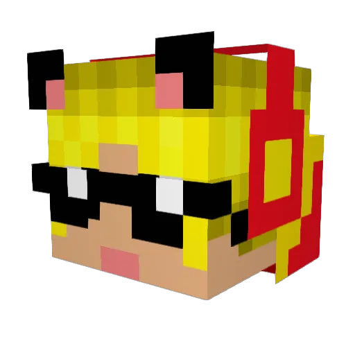 Wxe7777777 Minecraft avatar head, 3D render