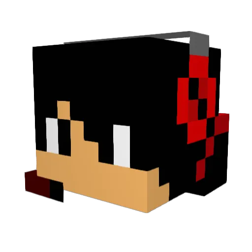 Wxfie1 Minecraft avatar head, 3D render