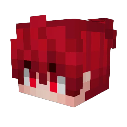 Wxish Minecraft avatar head, 3D render