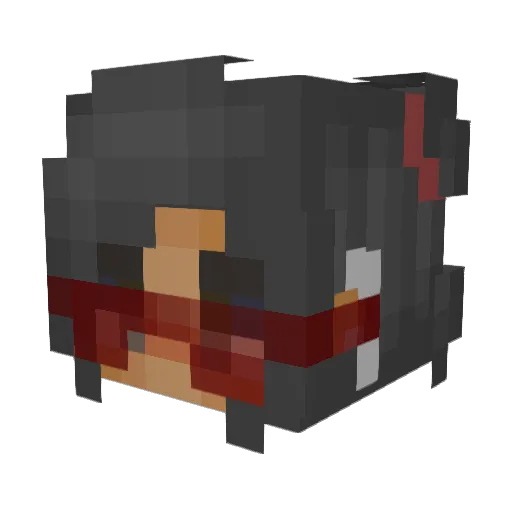 Wxisp Minecraft avatar head, 3D render
