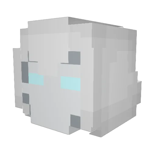 Wxlx Minecraft avatar head, 3D render
