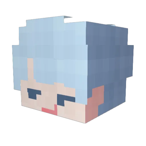 WxrldAtWar Minecraft avatar head, 3D render