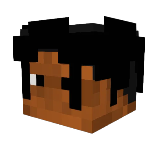 Wxvvy Minecraft avatar head, 3D render