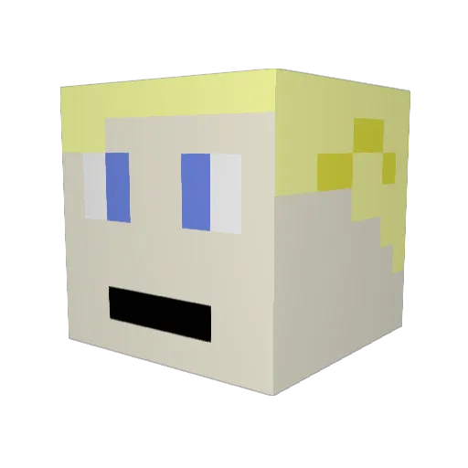 Wxxdy1509 Minecraft avatar head, 3D render