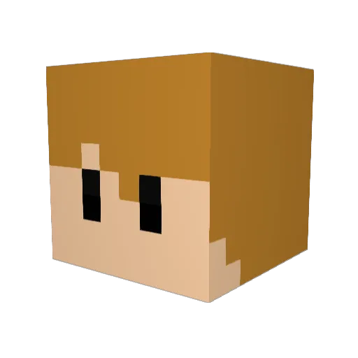 WyWolf Minecraft avatar head, 3D render