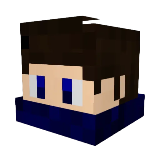 WyZiiX Minecraft avatar head, 3D render