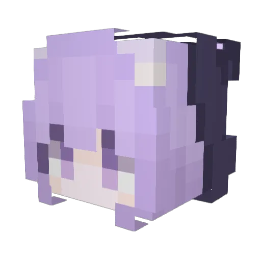 WyZlPurp Minecraft avatar head, 3D render