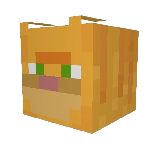 WyattHoll Minecraft avatar head, 3D render