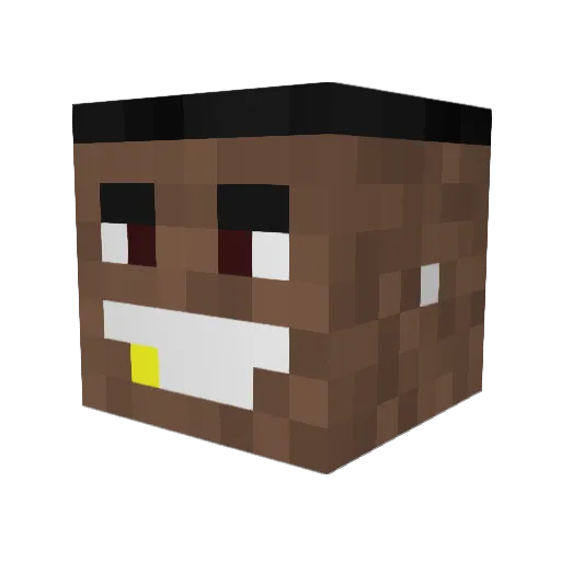 WyattIsCaca Minecraft avatar head, 3D render