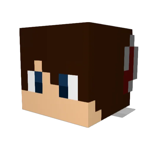 WyattWorld Minecraft avatar head, 3D render
