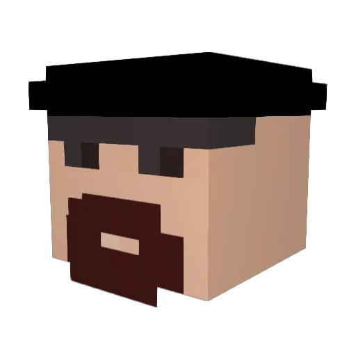 WybWagon Minecraft avatar head, 3D render