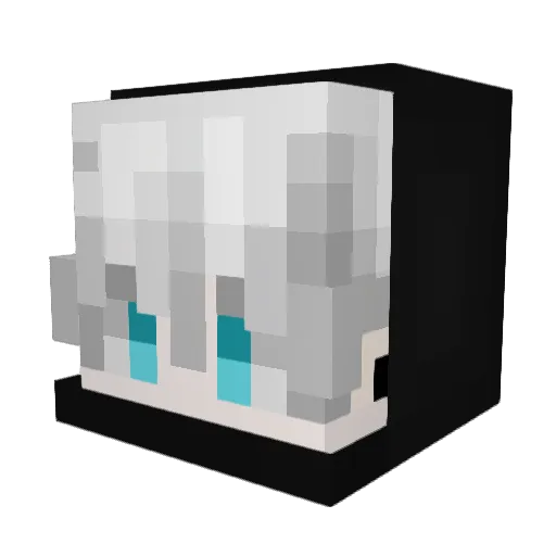 Wyc1sk Minecraft avatar head, 3D render
