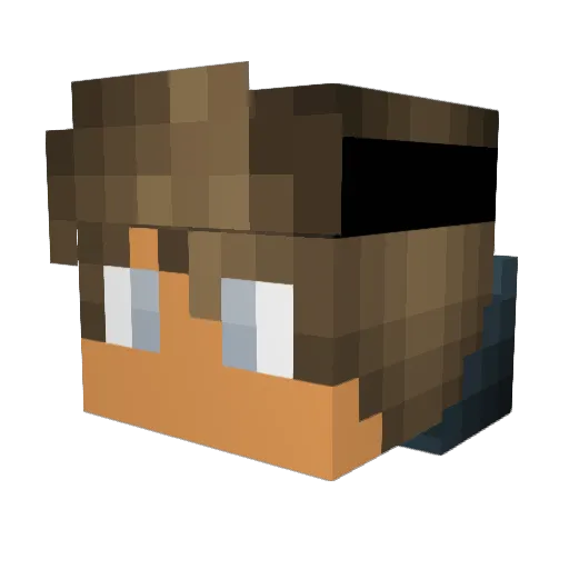 WydLol Minecraft avatar head, 3D render