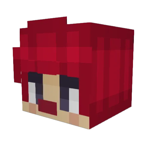 Wyd_Lively Minecraft avatar head, 3D render