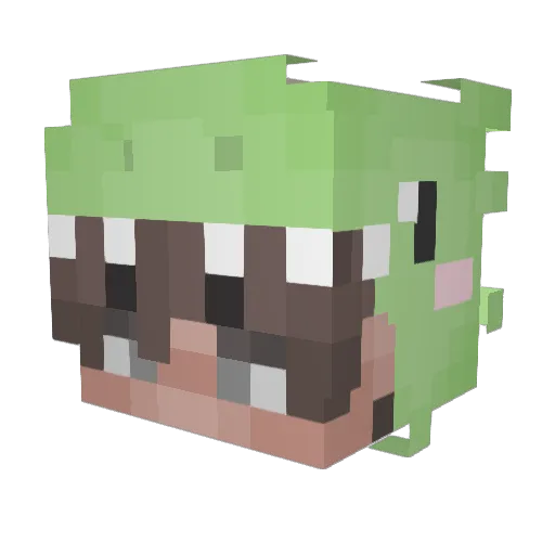 Wydawolf Minecraft avatar head, 3D render