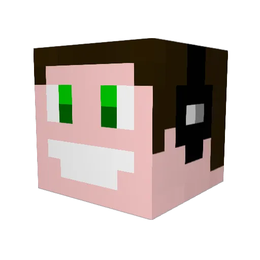 Wydra96 Minecraft avatar head, 3D render