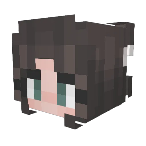 Wykenz Minecraft avatar head, 3D render