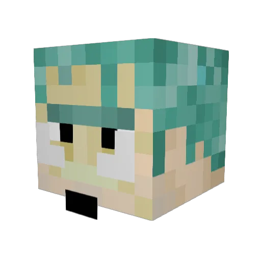 Wyking Minecraft avatar head, 3D render