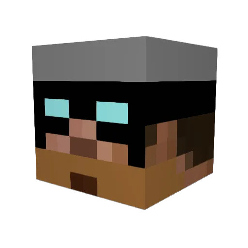 Wyl Minecraft avatar head, 3D render
