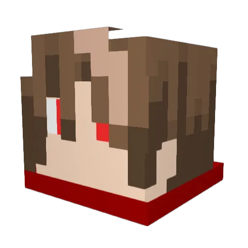 Wylax Minecraft avatar head, 3D render