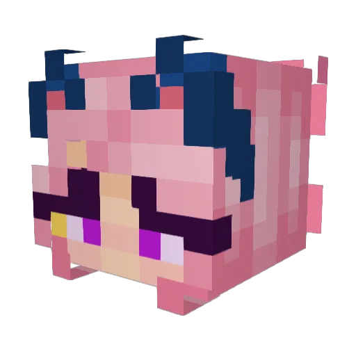 WyldFyra Minecraft avatar head, 3D render