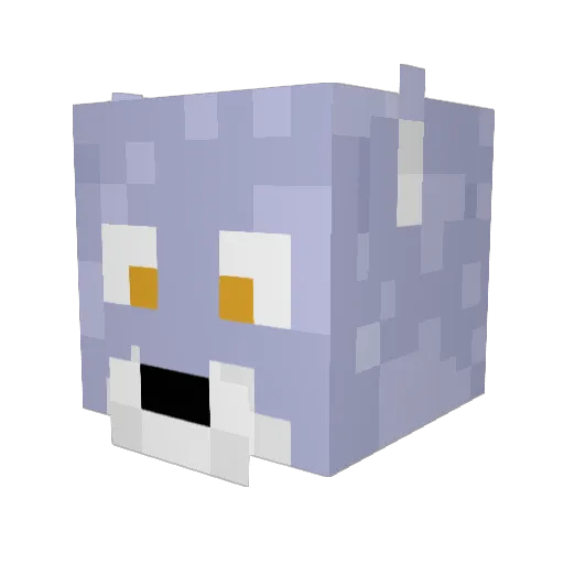 Wyldclaw Minecraft avatar head, 3D render