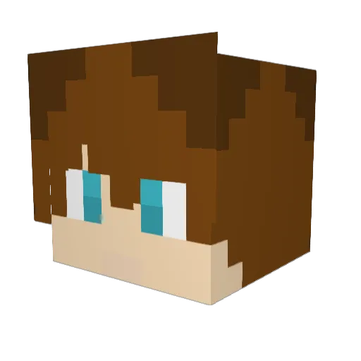 Wyldekarde Minecraft avatar head, 3D render