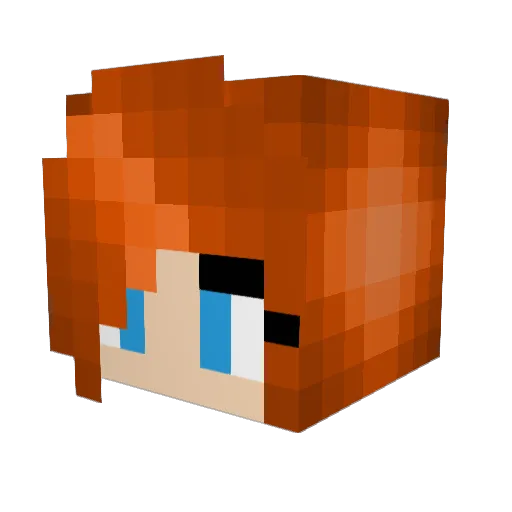 WylecoyoteGirl Minecraft avatar head, 3D render