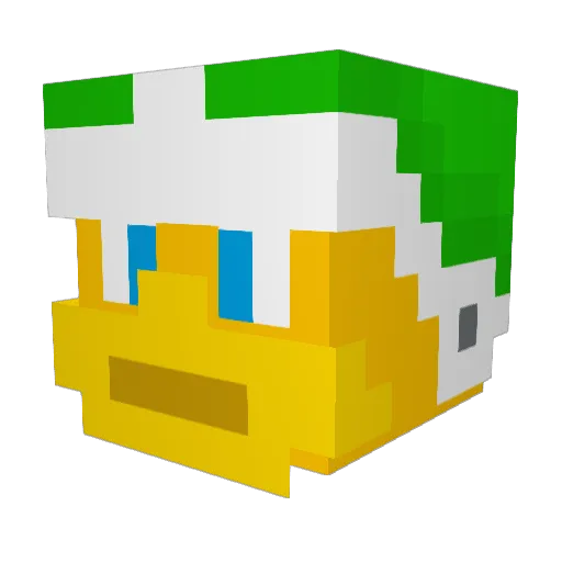 Wyless Minecraft avatar head, 3D render