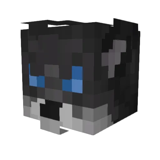 Wylfur Minecraft avatar head, 3D render