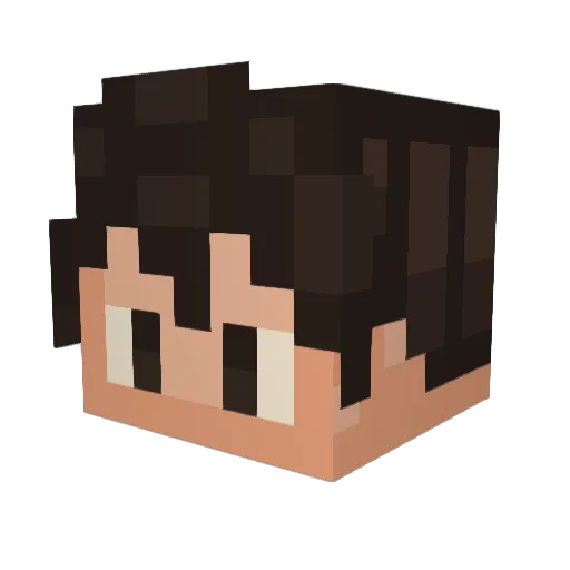 Wylted Minecraft avatar head, 3D render