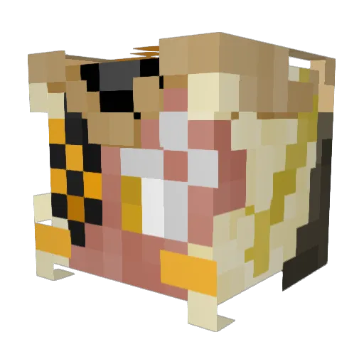 Wyndleaf Minecraft avatar head, 3D render