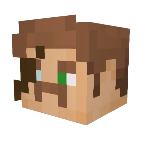 Wynesss Minecraft avatar head, 3D render