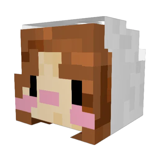WyneveTheWaffle Minecraft avatar head, 3D render