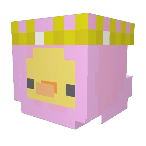 Wyngelic Minecraft avatar head, 3D render