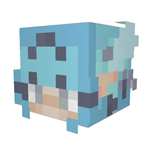 Wynnevere Minecraft avatar head, 3D render